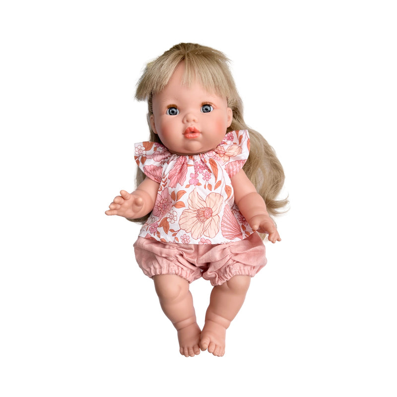 Flutter blouse and Peach puckers set